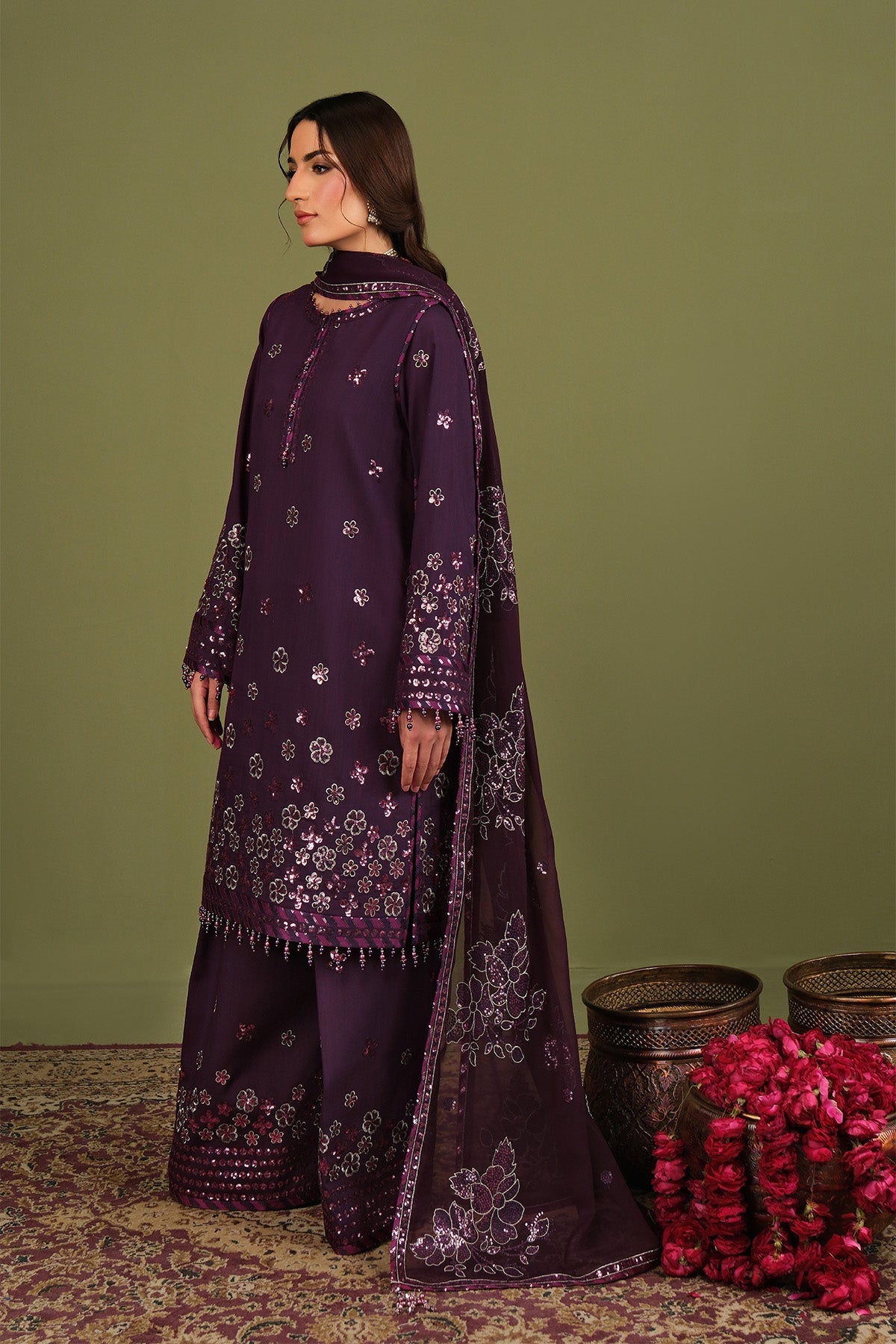 AF-RS-09-Mulbery | Luxe Vol 2 - Luxury Raw Silk | Alizeh Fashion
