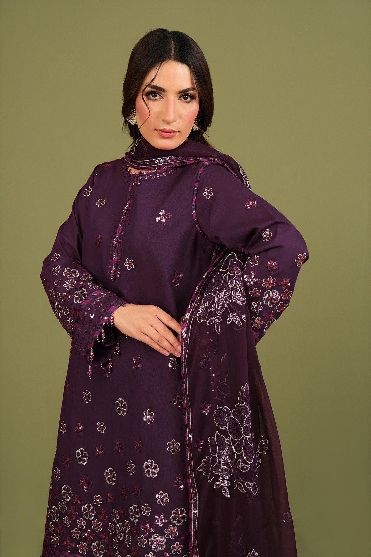 AF-RS-09-Mulbery | Luxe Vol 2 - Luxury Raw Silk | Alizeh Fashion