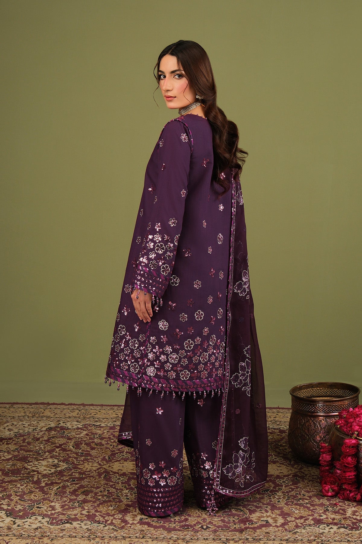 AF-RS-09-Mulbery | Luxe Vol 2 - Luxury Raw Silk | Alizeh Fashion