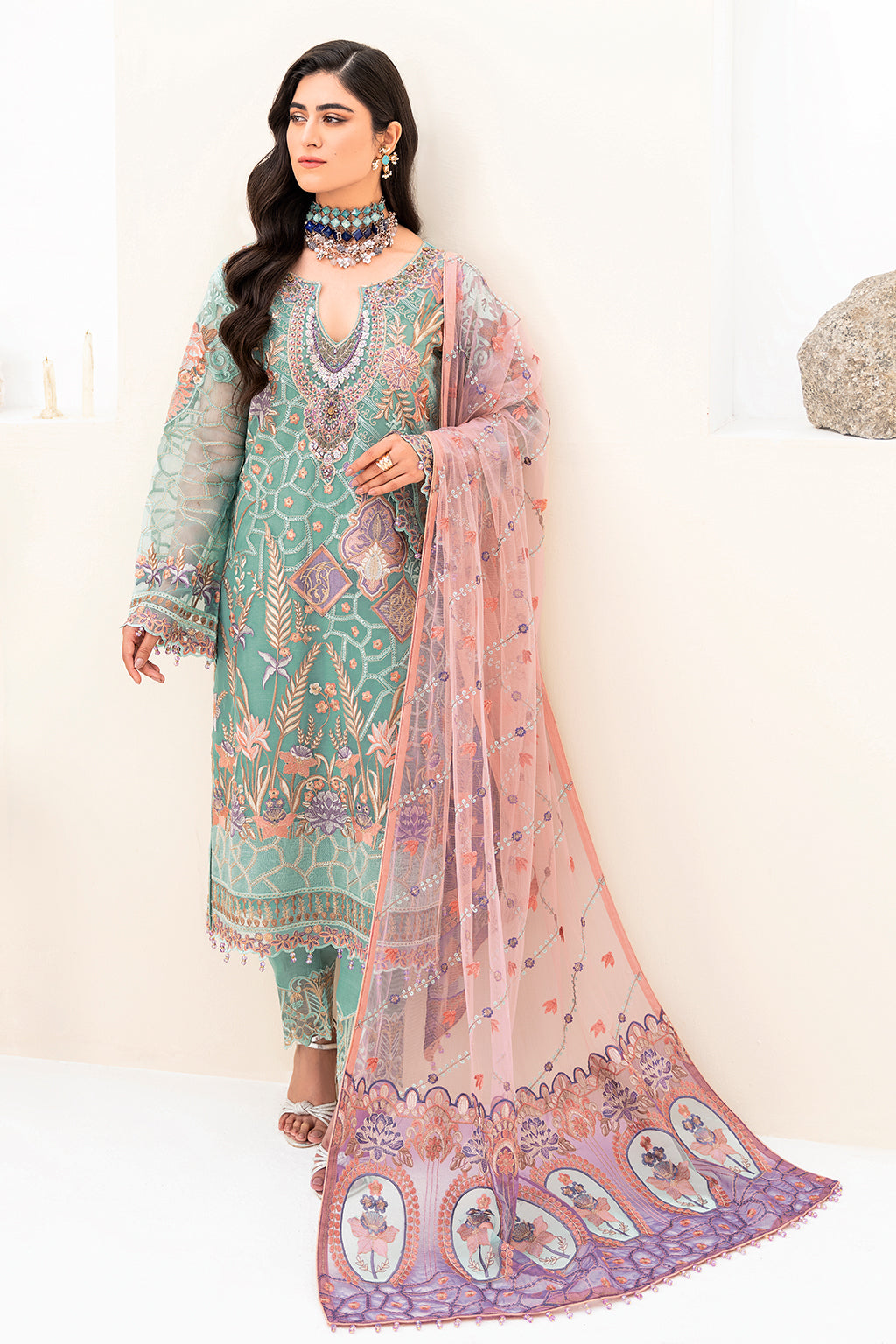 M-807 | MINHAL COLLECTION | RAMSHA in UK USA UAE online kapraye.com