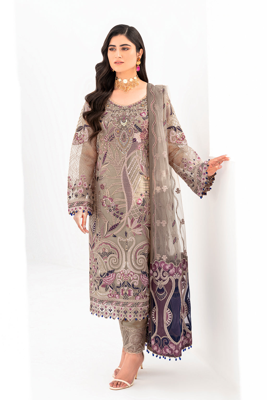 M-809 | MINHAL COLLECTION | RAMSHA in UK USA UAE online kapraye.com