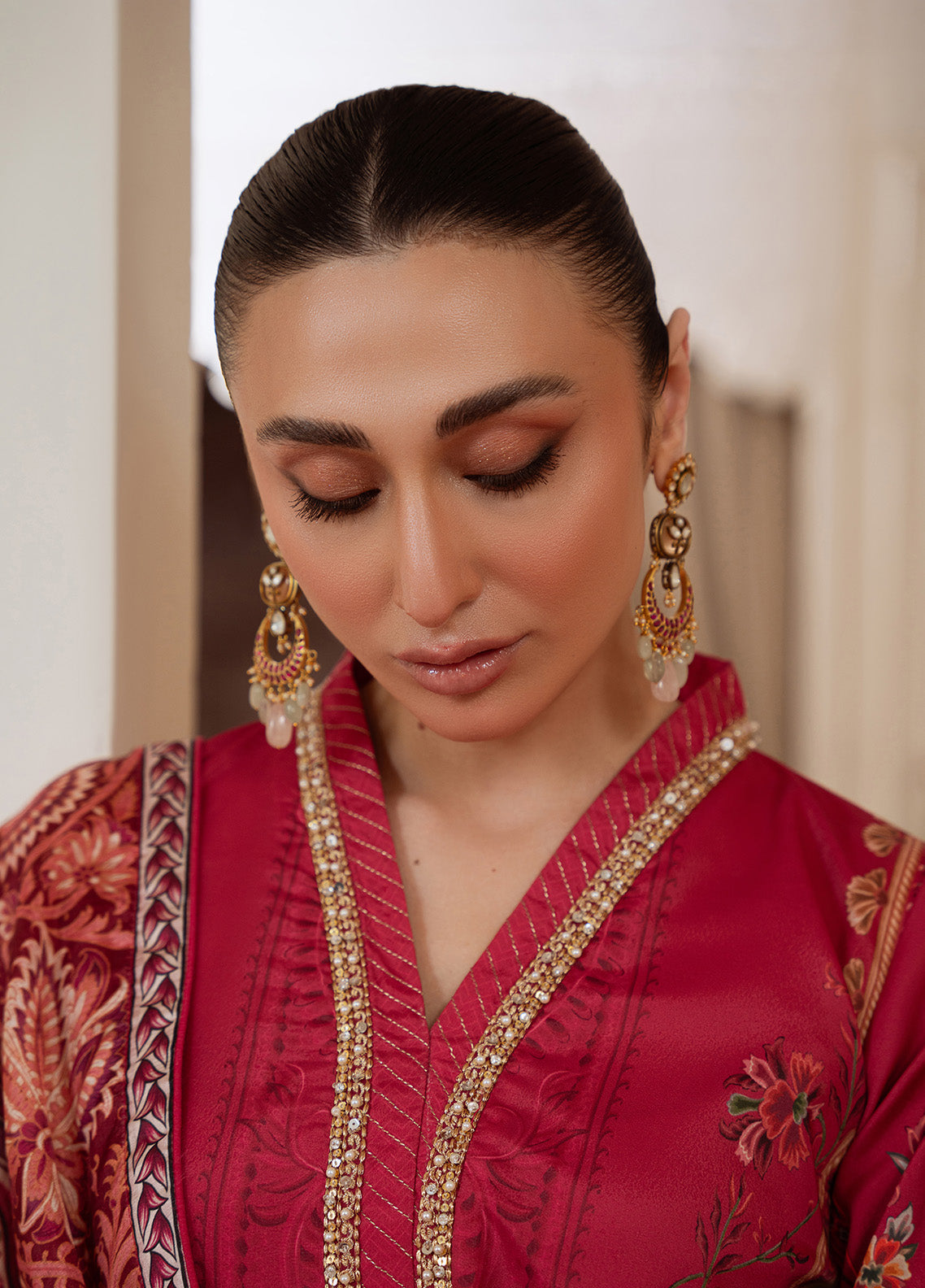 Rosewood Majesty | VELOURE PRINTED SILK | GULAAL