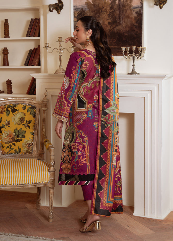 Imperial Plum | VELOURE PRINTED SILK | GULAAL