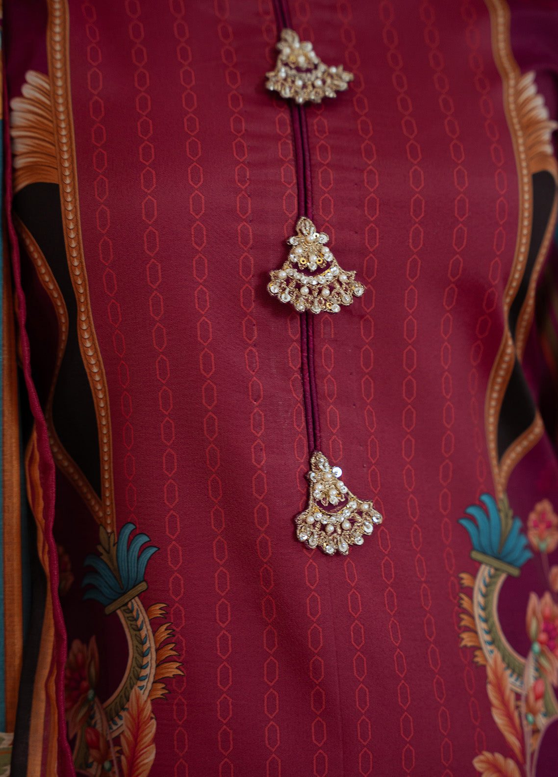 Imperial Plum | VELOURE PRINTED SILK | GULAAL