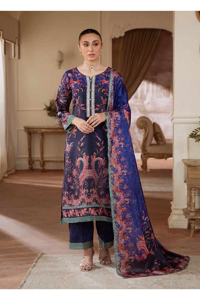 Midnight Reverie | VELOURE PRINTED SILK | GULAAL