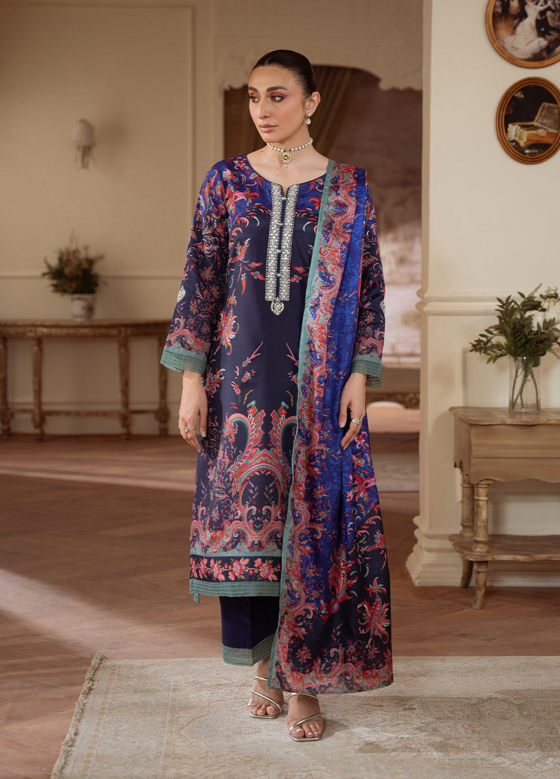 Midnight Reverie | VELOURE PRINTED SILK | GULAAL