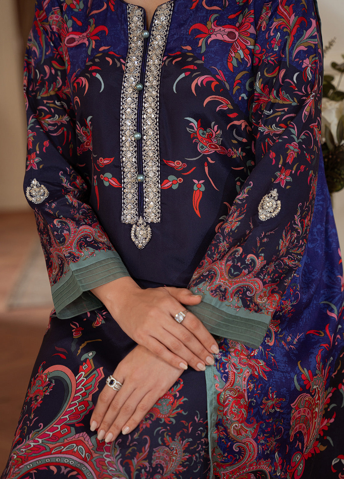 Midnight Reverie | VELOURE PRINTED SILK | GULAAL