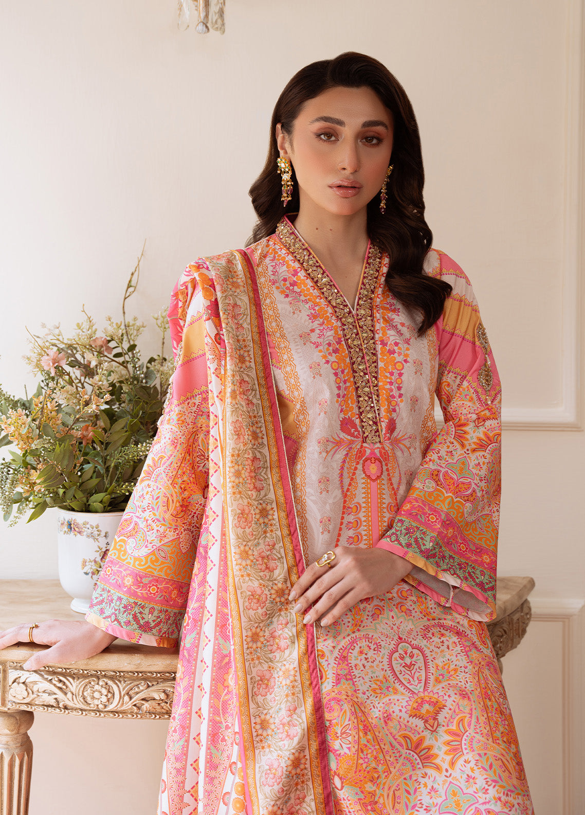 Blush Royale | VELOURE PRINTED SILK | GULAAL