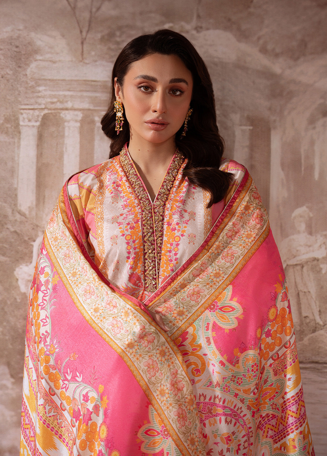 Blush Royale | VELOURE PRINTED SILK | GULAAL