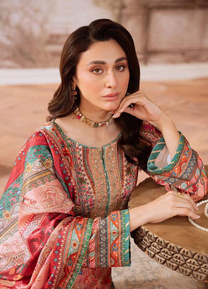 Coral Éclat | VELOURE PRINTED SILK | GULAAL