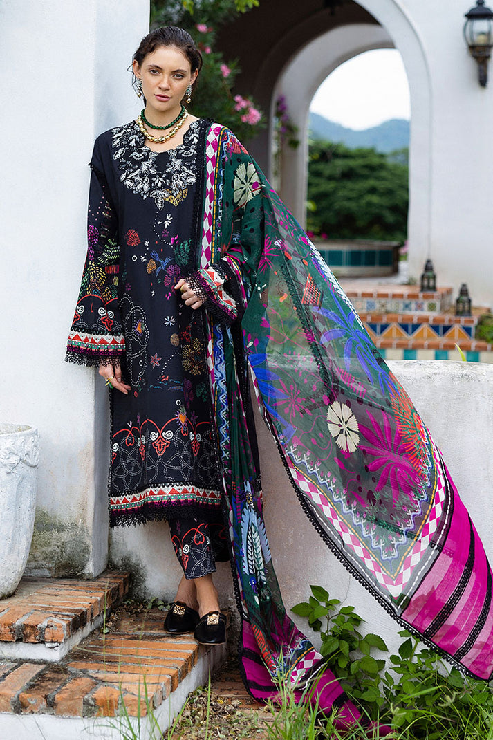 Medi Noche | Mirasol Unstitched Printed Cambric | Mushq