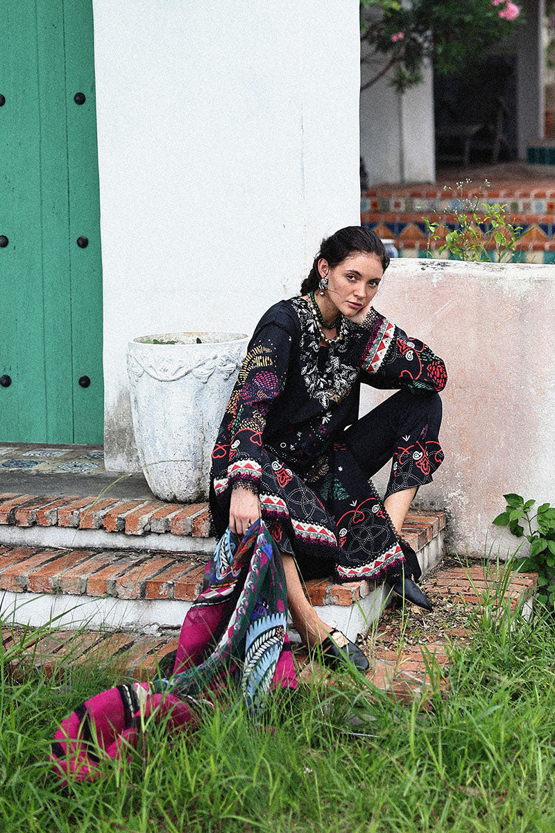 Medi Noche | Mirasol Unstitched Printed Cambric | Mushq