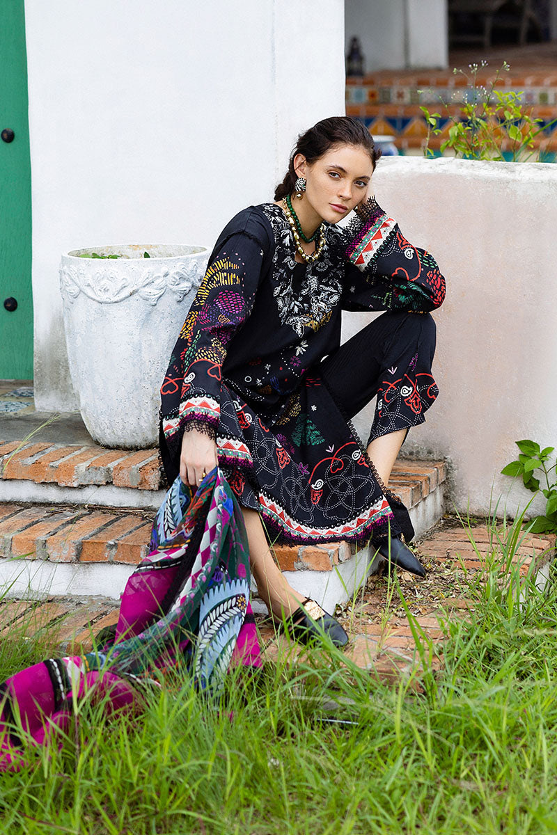 Medi Noche | Mirasol Unstitched Printed Cambric | Mushq