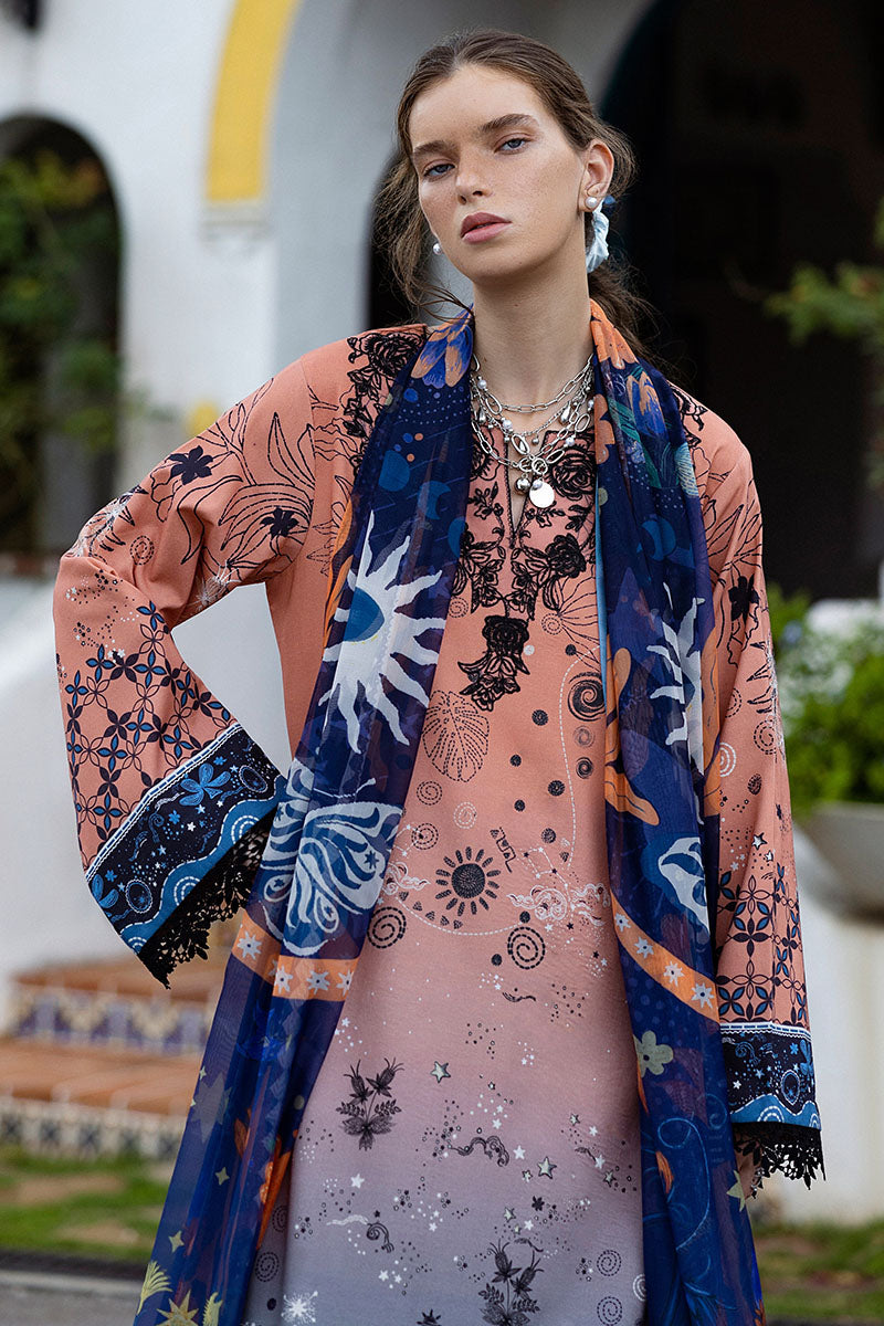 Viento Vivi | Mirasol Unstitched Printed Cambric | Mushq