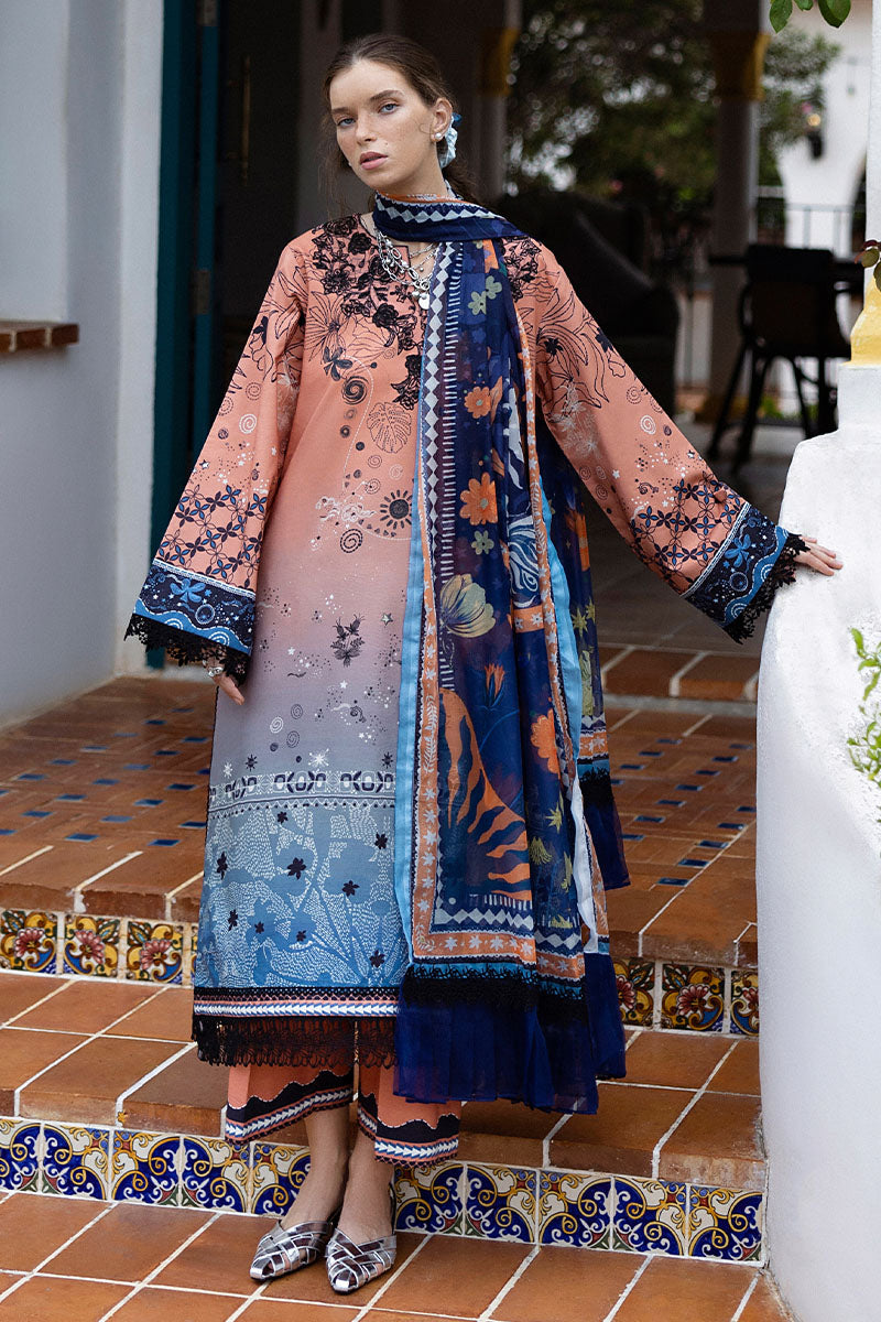 Viento Vivi | Mirasol Unstitched Printed Cambric | Mushq