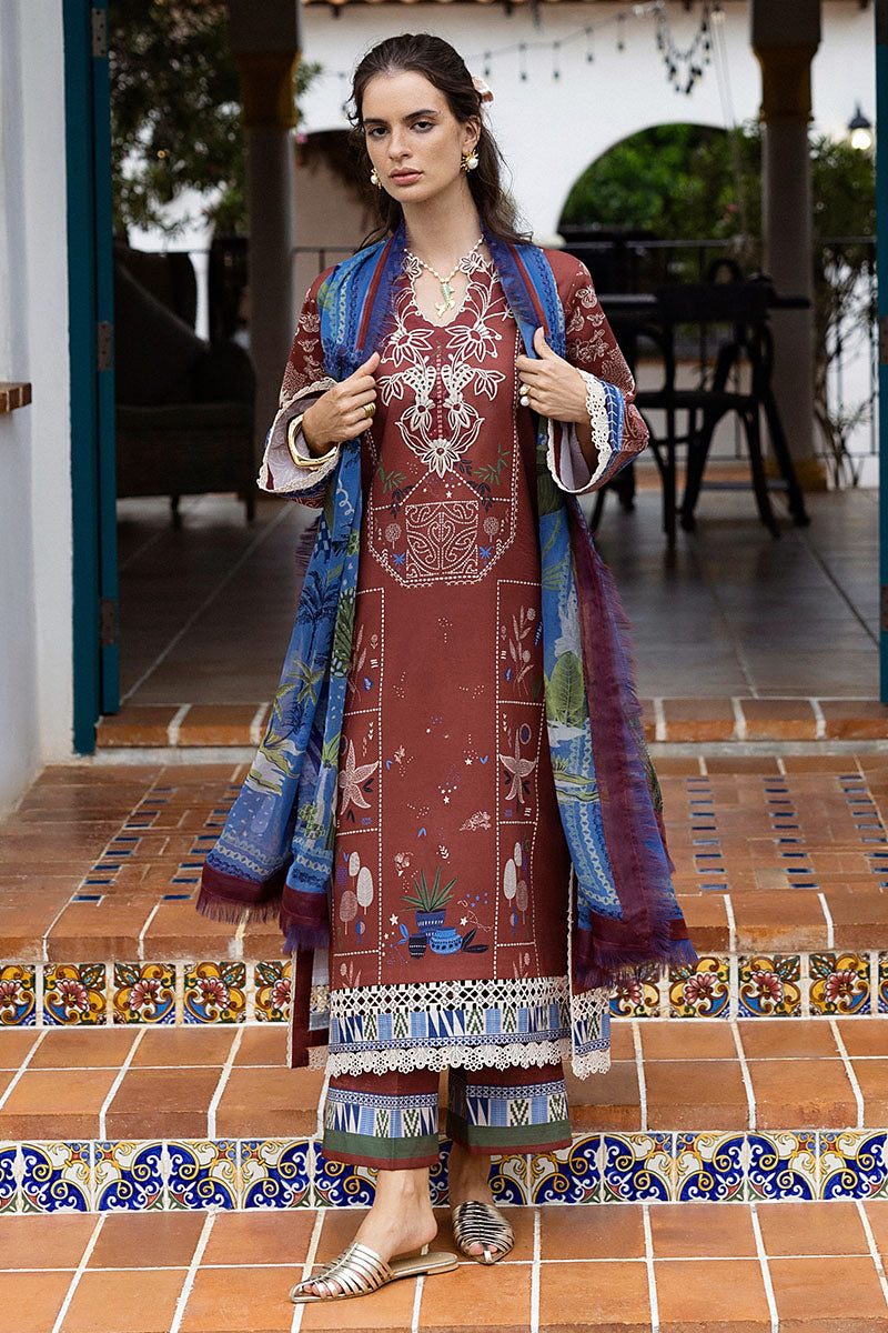 Santo Mio | Mirasol Unstitched Printed Cambric | Mushq