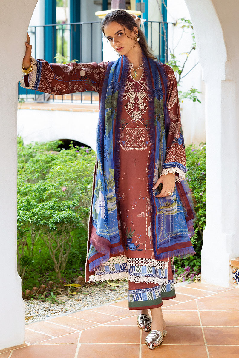 Santo Mio | Mirasol Unstitched Printed Cambric | Mushq