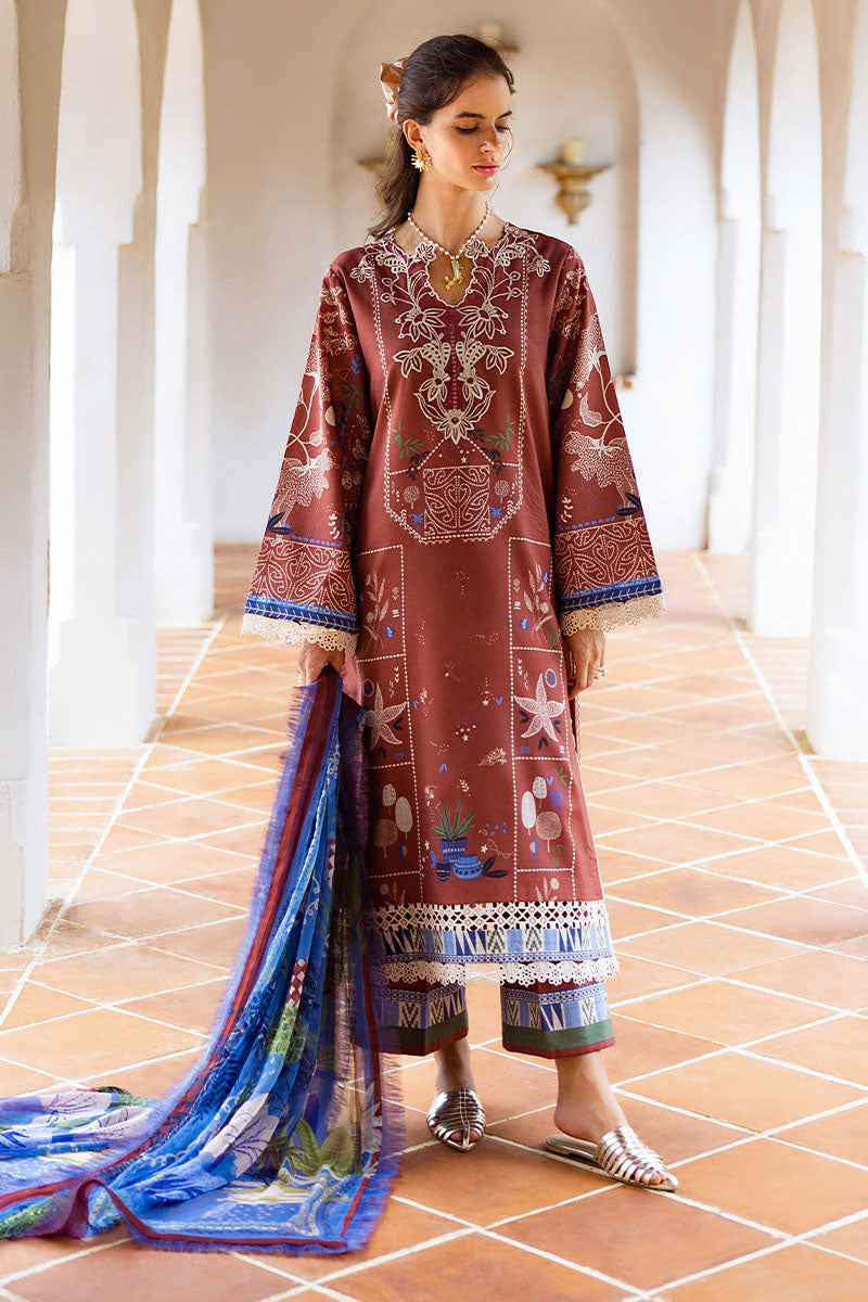 Santo Mio | Mirasol Unstitched Printed Cambric | Mushq