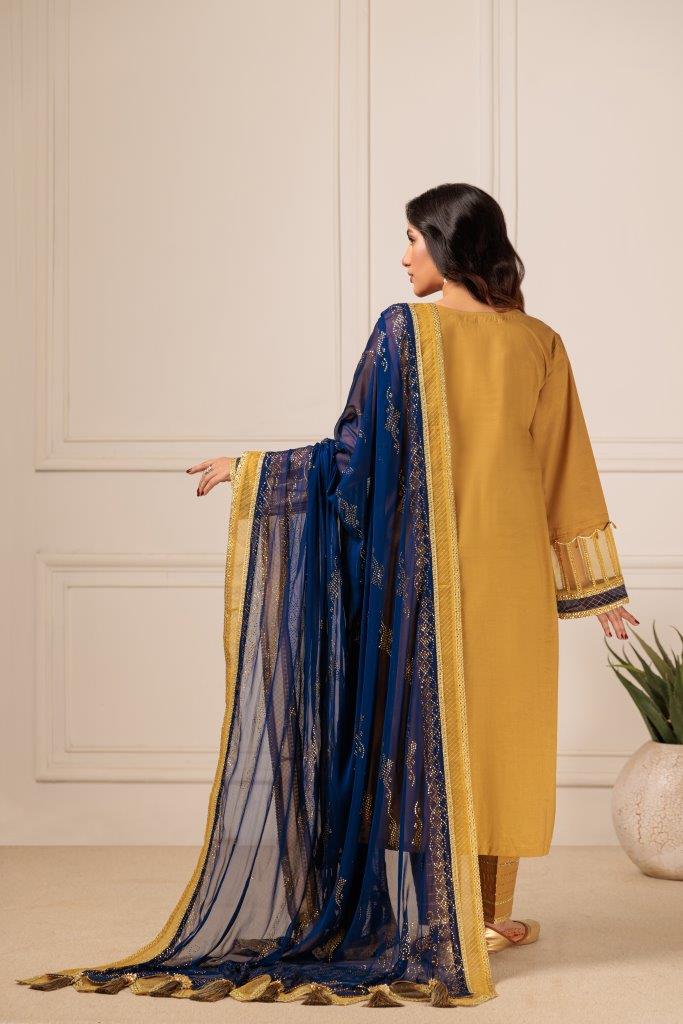 DHANI-CAMBRIC-3 PC || KAAMDANI COLLECTION '23 || BONANZA SATRANGI in UK USA UAE online kapraye.com