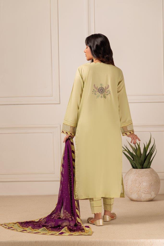 MT-GREEN-CAMBRIC-3 PC || KAAMDANI COLLECTION '23 || BONANZA SATRANGI in UK USA UAE online kapraye.com