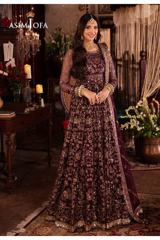 AJYV-01 EMBROIDERED NET 3 PCS | VASL | ASIM JOFA