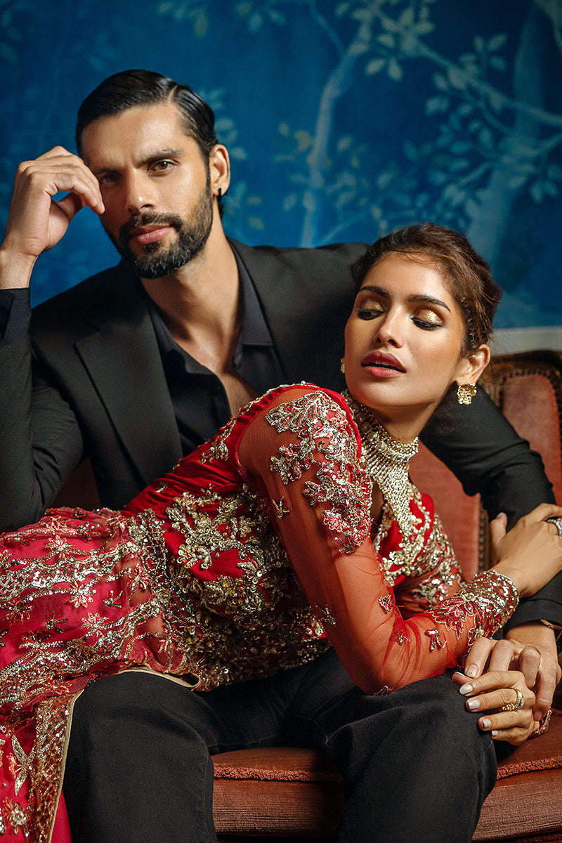 Red Carpet | Stardust - Unstitched Wedding Collection '24 | Mushq in UK USA UAE online kapraye.com