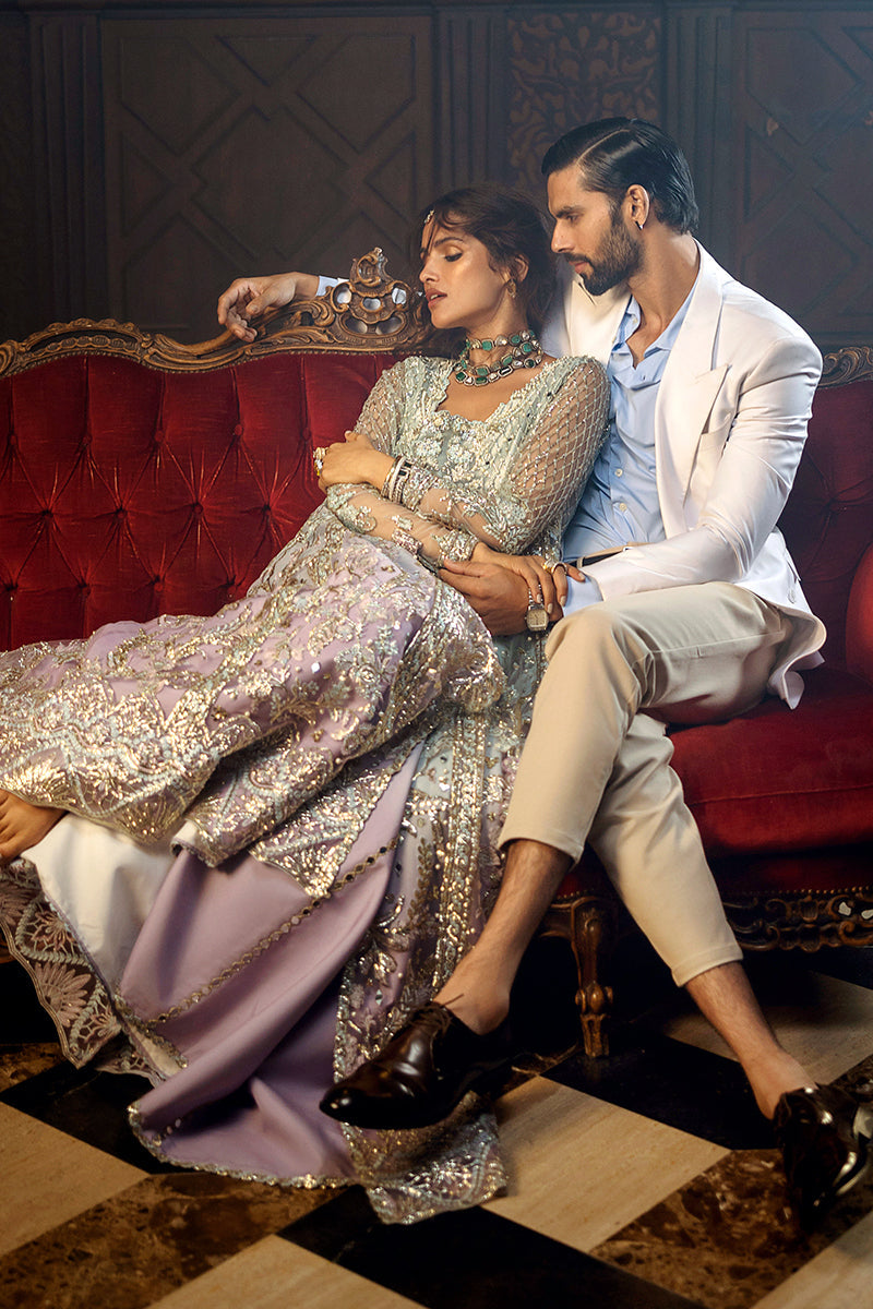 Silver Screen | Stardust - Unstitched Wedding Collection '24 | Mushq in UK USA UAE online kapraye.com