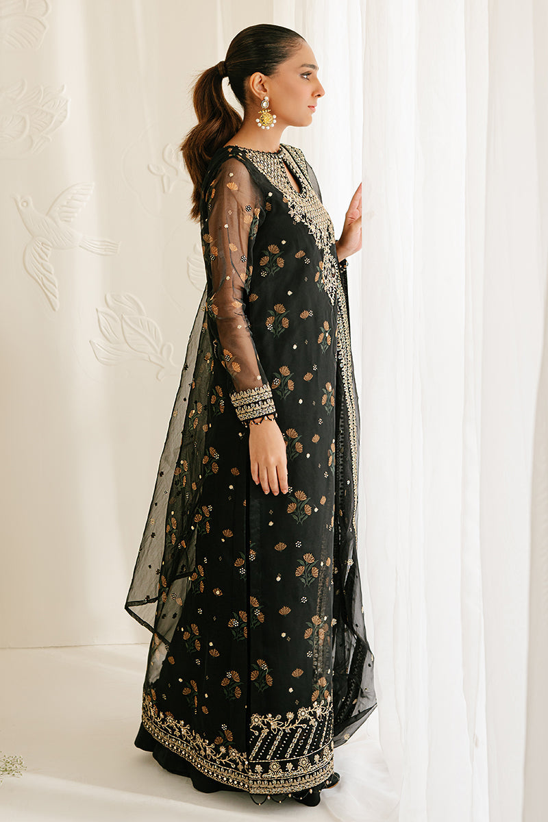 BRISTOL RAVEN-4PC ORGANZA EMBROIDERED SUIT | WEDDING UNSTITCHED | CROSS STITCH in UK USA UAE online kapraye.com