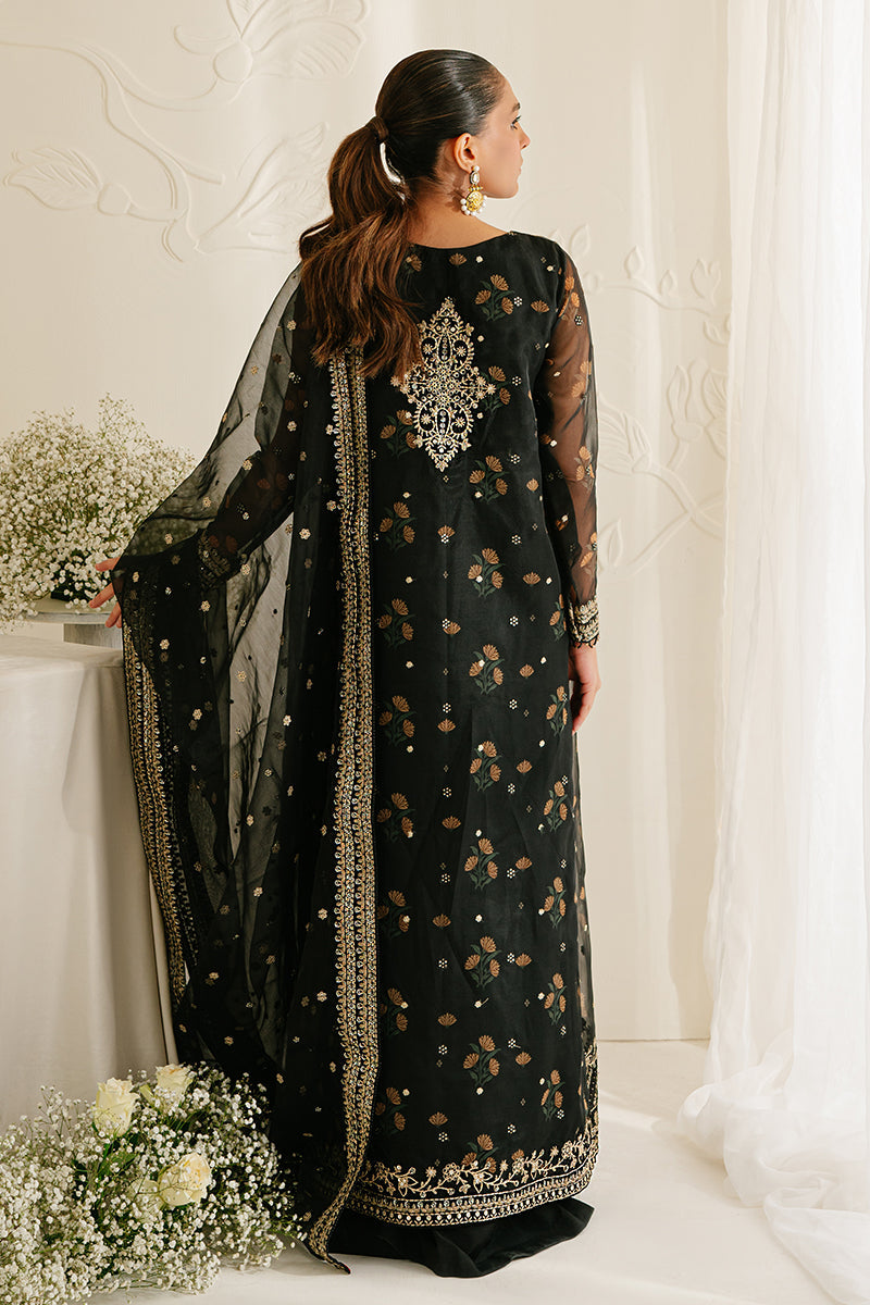 BRISTOL RAVEN-4PC ORGANZA EMBROIDERED SUIT | WEDDING UNSTITCHED | CROSS STITCH in UK USA UAE online kapraye.com