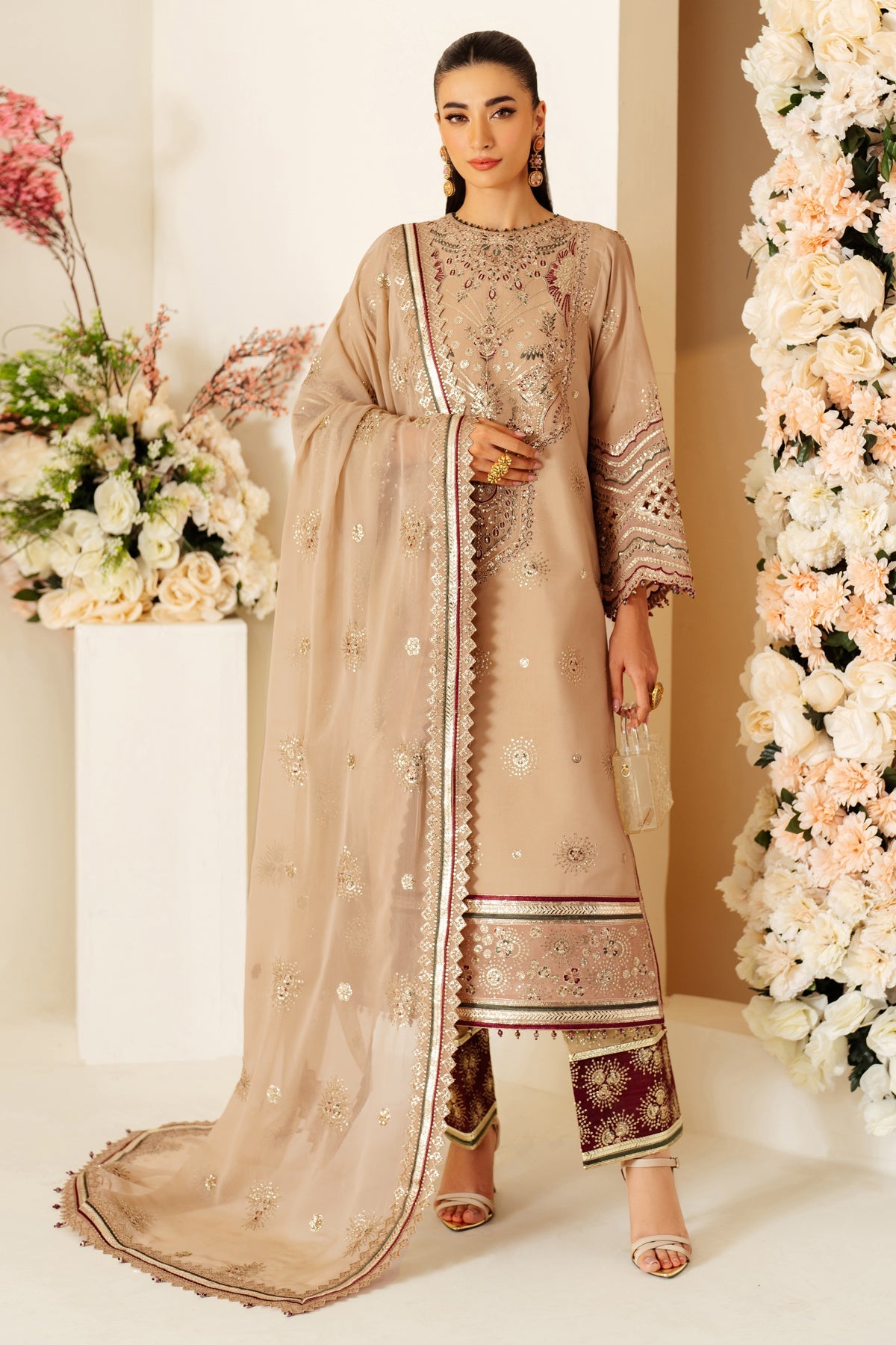 AF-RS-06-Oak | Luxe - Luxury Raw Silk | Alizeh Fashion in UK USA UAE online kapraye.com