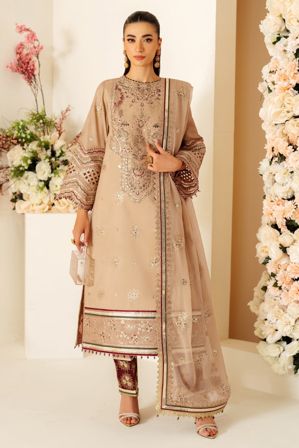 AF-RS-06-Oak | Luxe - Luxury Raw Silk | Alizeh Fashion in UK USA UAE online kapraye.com