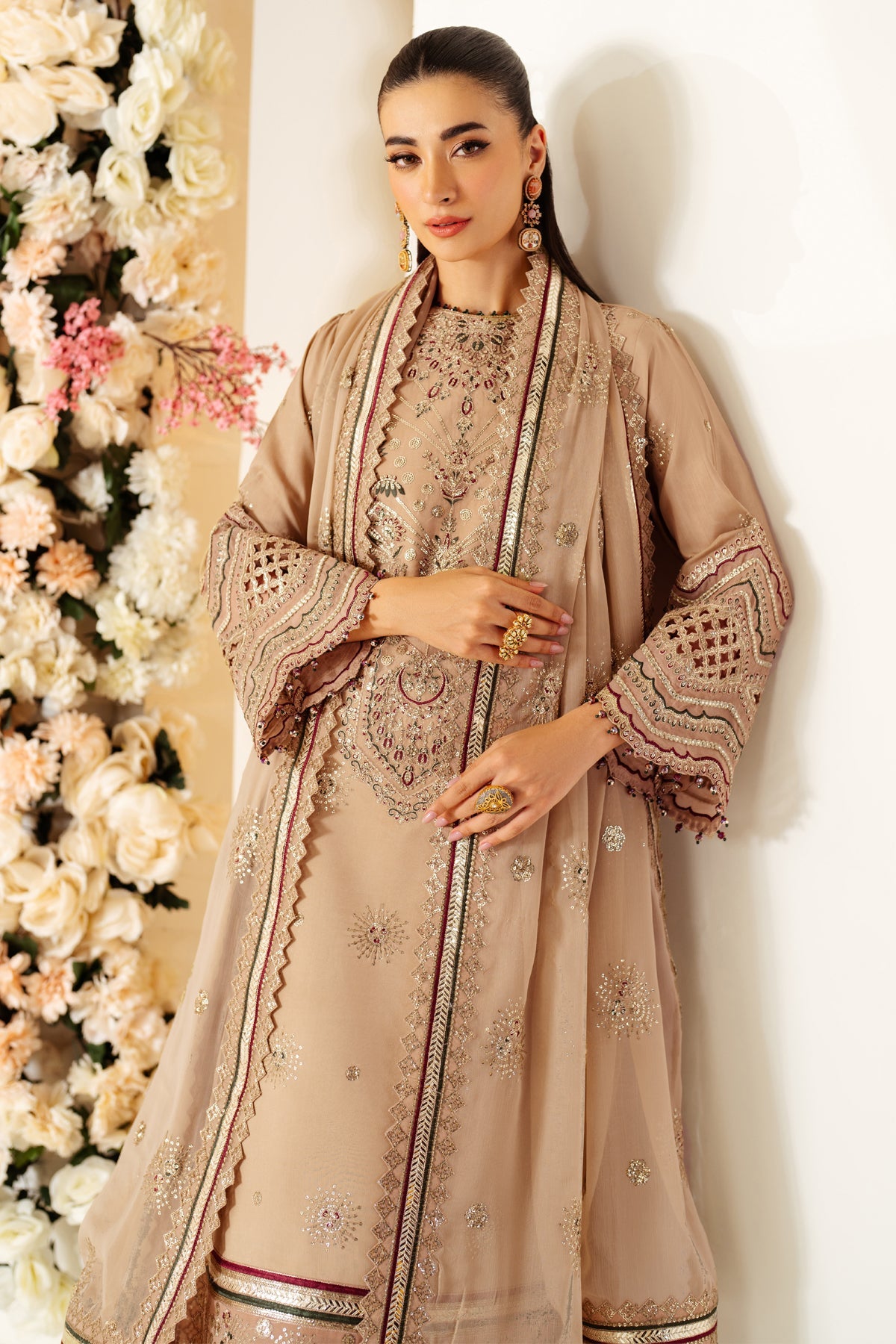 AF-RS-06-Oak | Luxe - Luxury Raw Silk | Alizeh Fashion in UK USA UAE online kapraye.com