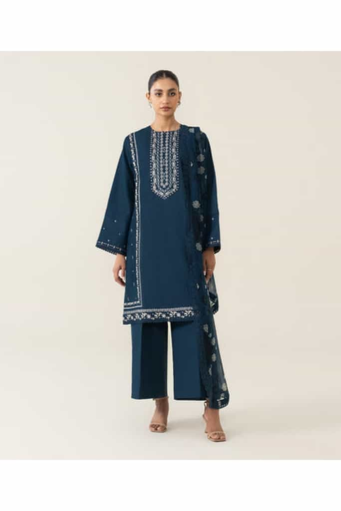 3 PIECE - EMBROIDERED TEXTURED LAWN SUIT | SIGNATURE LAWN VOL 4 | SAPPHIRE in UK USA UAE online kapraye.com