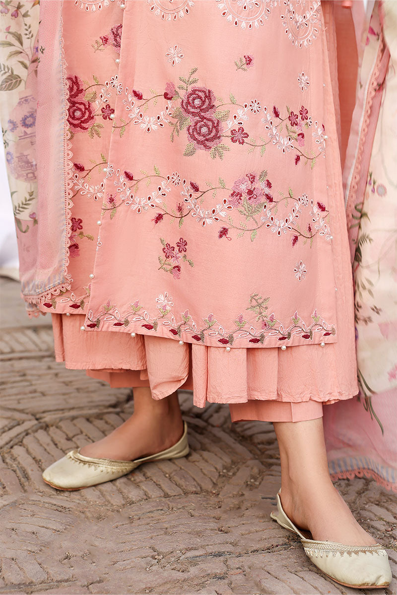 DUSKY ROSE-3PC EMBROIDERED LAWN SUIT | EID LAWN '26 | CROSS STITCH