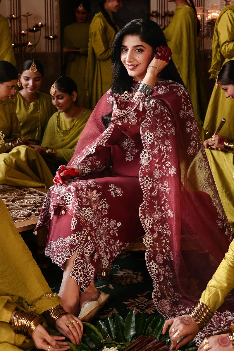 CRIMSON DRAPE-3PC EMBROIDERED LAWN SUIT | EID LAWN '26 | CROSS STITCH
