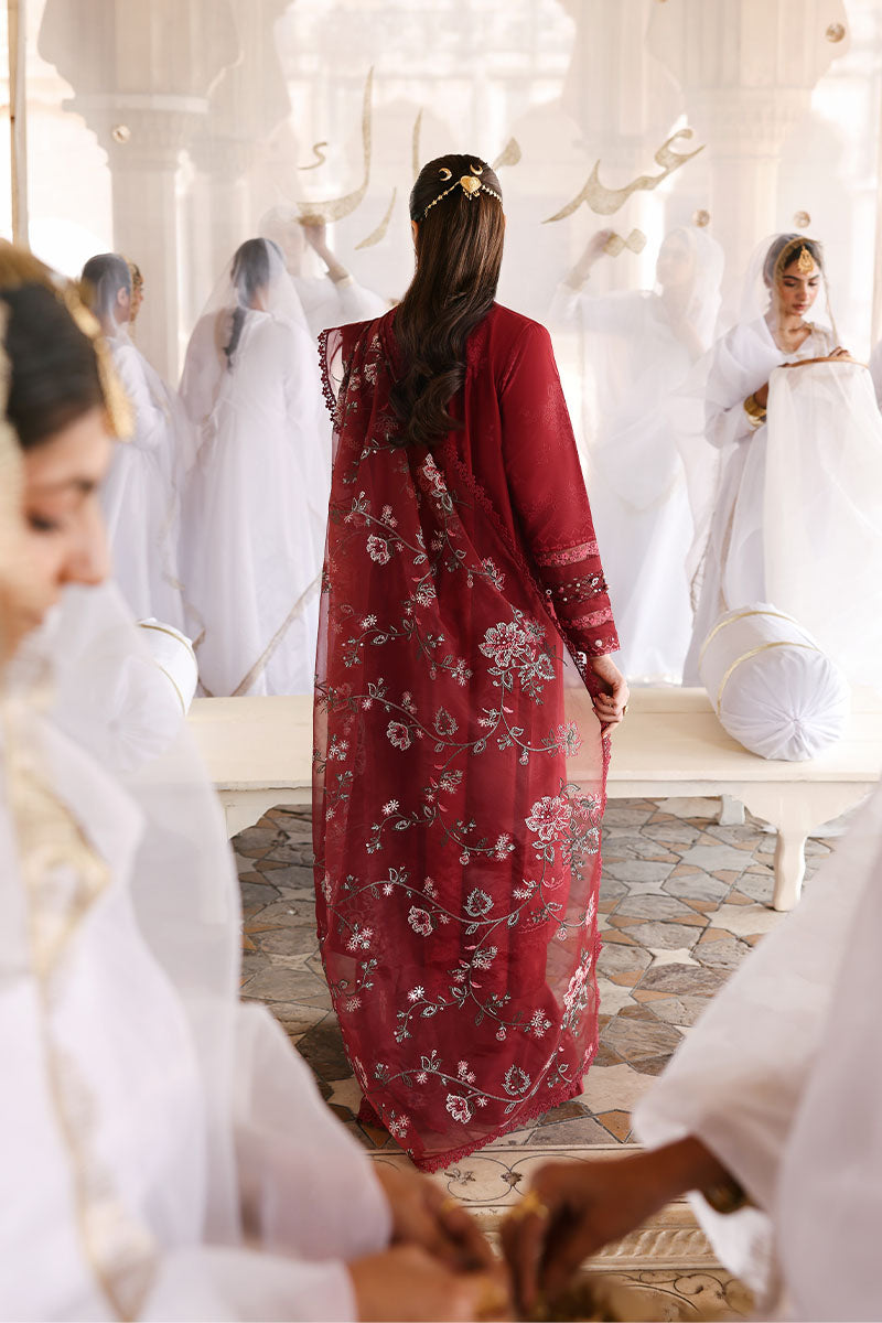 ROUGE FLARE-3PC EMBROIDERED LAWN SUIT | EID LAWN '26 | CROSS STITCH