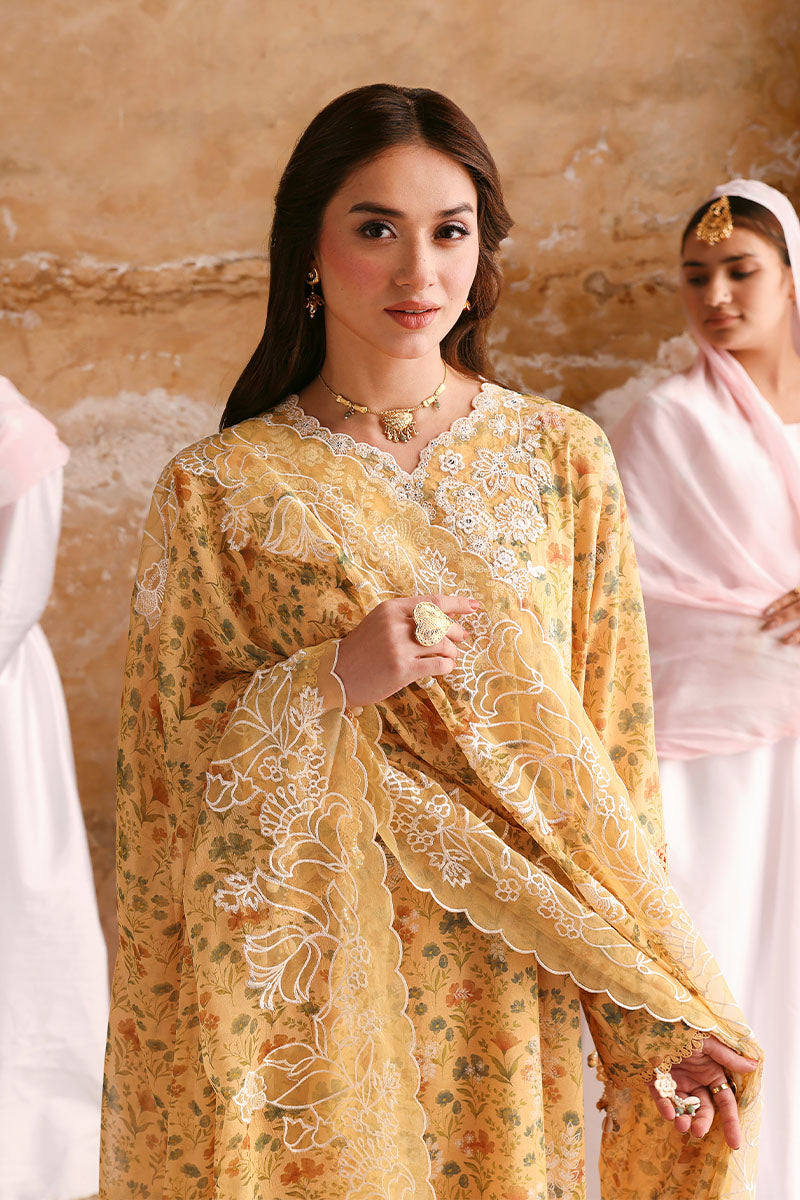 SUNLIT HUE-3PC PRINTED LAWN SUIT | EID LAWN '26 | CROSS STITCH