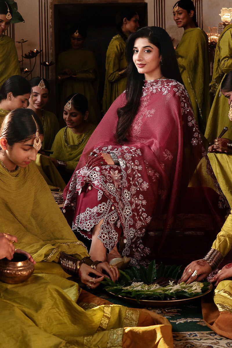 CRIMSON DRAPE-3PC EMBROIDERED LAWN SUIT | EID LAWN '26 | CROSS STITCH