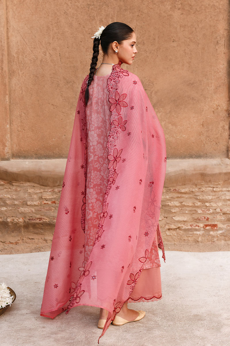 PEACH ATELIER-3PC PRINTED & EMBROIDERED LAWN SUIT | EID LAWN '26 | CROSS STITCH