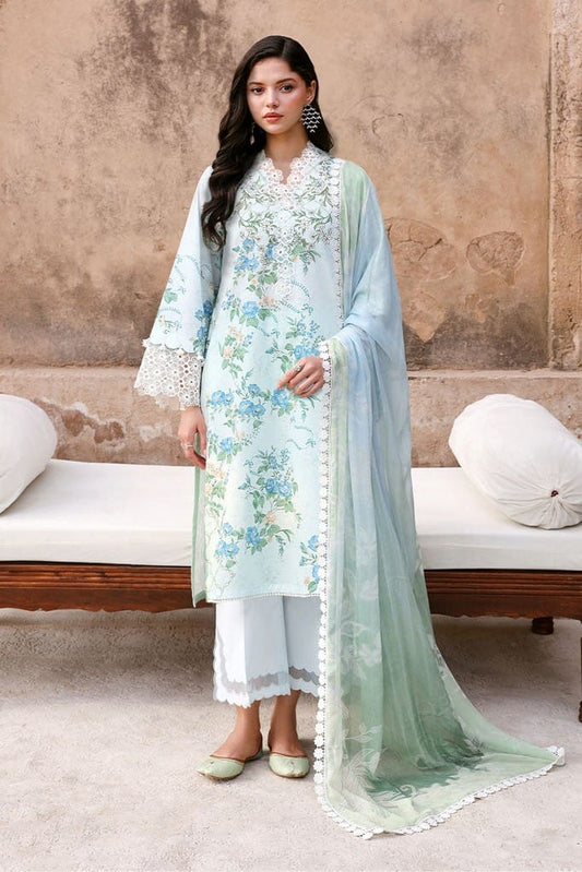 SEAFOAM TREASURE-3PC PRINTED LAWN SUIT | EID LAWN '26 | CROSS STITCH