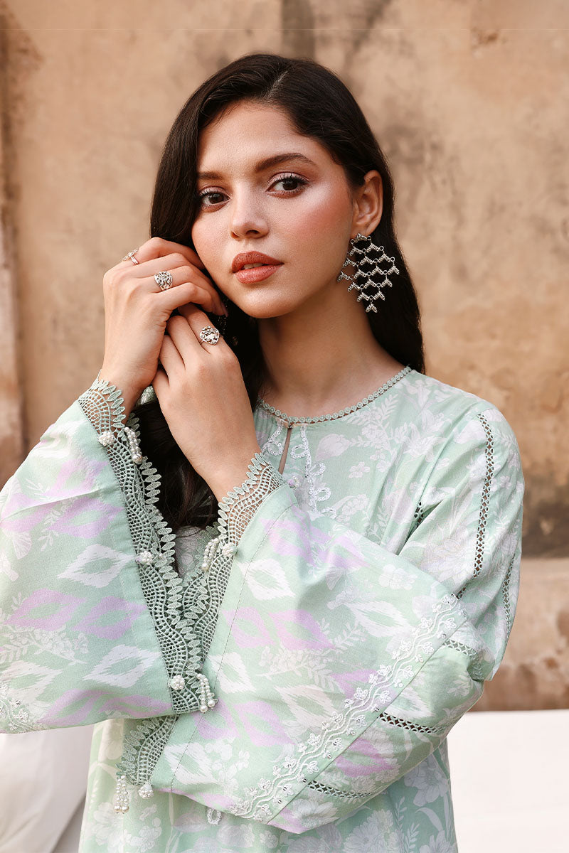 SAGE GREEN-3PC PRINTED LAWN SUIT | EID LAWN '26 | CROSS STITCH