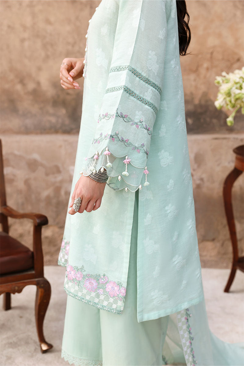 MISTY MINT-3PC EMBROIDERED LAWN SUIT | EID LAWN '26 | CROSS STITCH