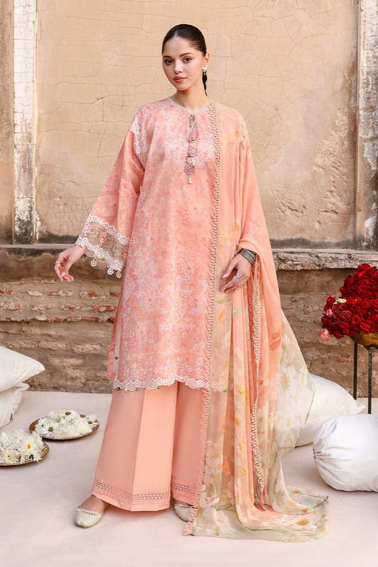 MUTED BLUSH-3PC PRINTED LAWN SUIT | EID LAWN '26 | CROSS STITCH