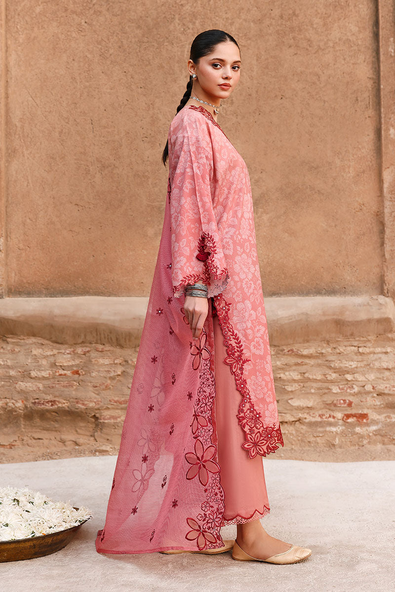 PEACH ATELIER-3PC PRINTED & EMBROIDERED LAWN SUIT | EID LAWN '26 | CROSS STITCH