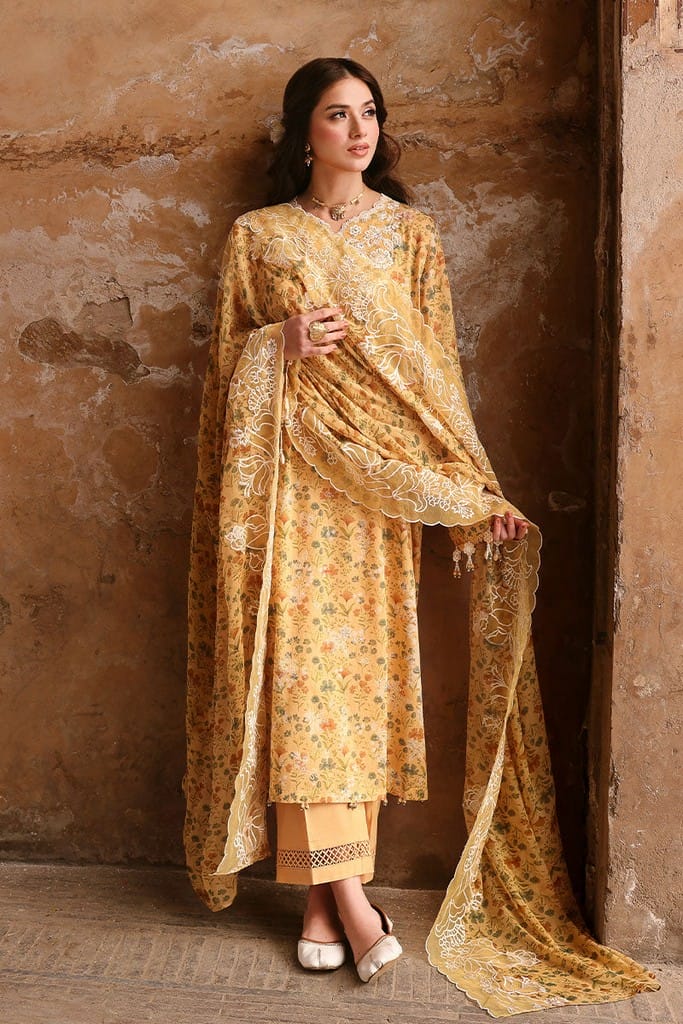 SUNLIT HUE-3PC PRINTED LAWN SUIT | EID LAWN '26 | CROSS STITCH