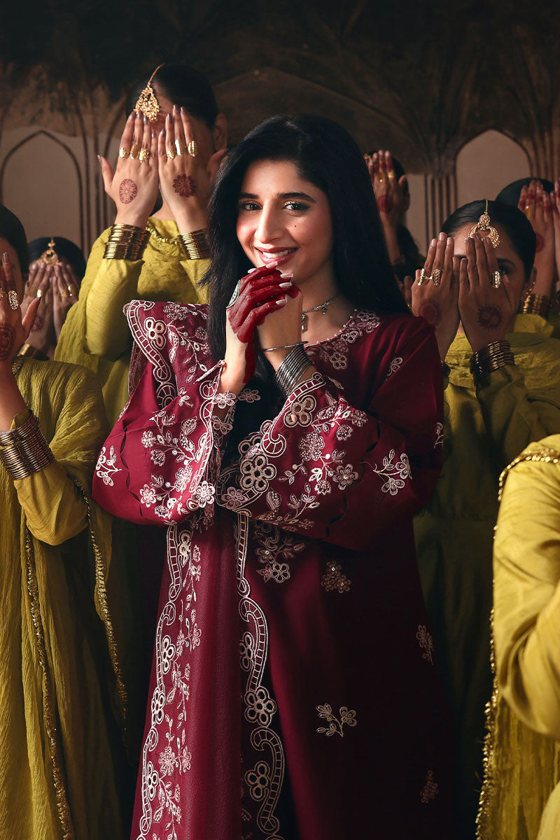 CRIMSON DRAPE-3PC EMBROIDERED LAWN SUIT | EID LAWN '26 | CROSS STITCH