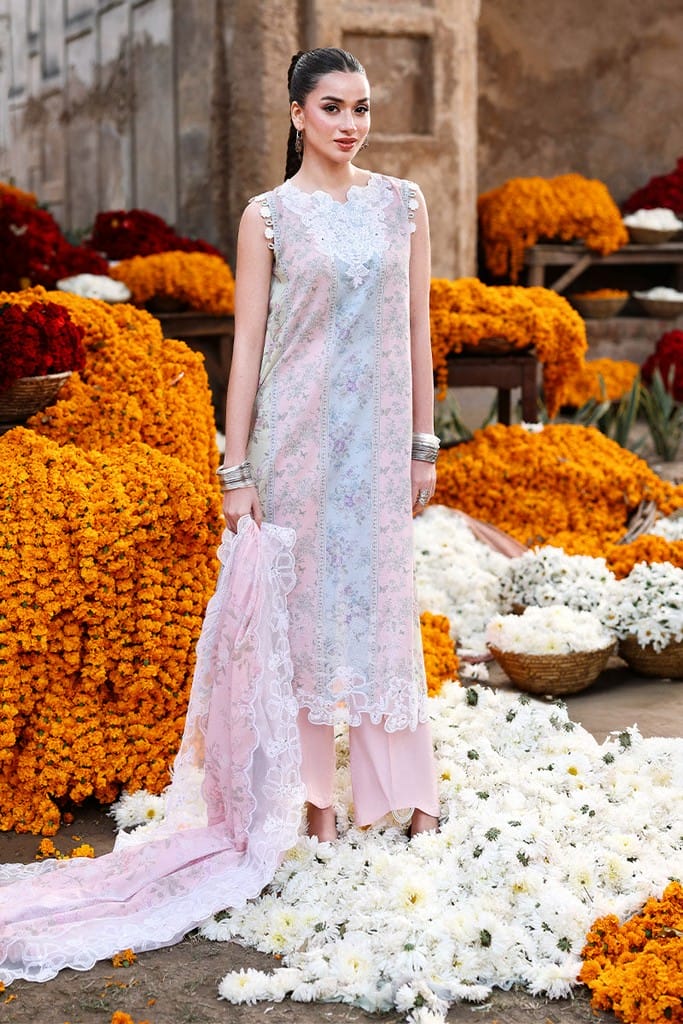 ROSE VEIL-3PC PRINTED LAWN SUIT | EID LAWN '26 | CROSS STITCH