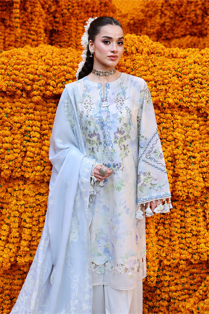 LILAC WHISPER-3PC PRINTED & EMBROIDERED LAWN SUIT | EID LAWN '26 | CROSS STITCH