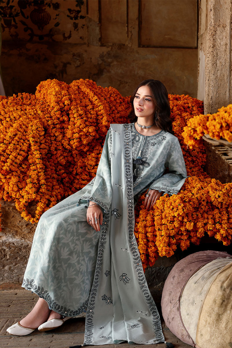 AZURE DREAM-3PC EMBROIDERED LAWN SUIT | EID LAWN '26 | CROSS STITCH