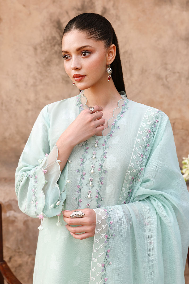 MISTY MINT-3PC EMBROIDERED LAWN SUIT | EID LAWN '26 | CROSS STITCH